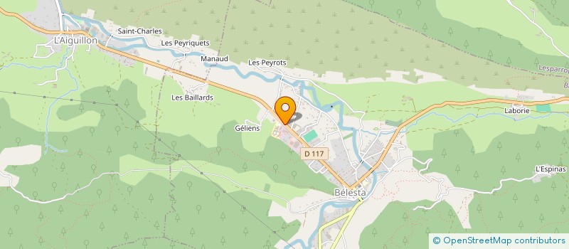 localisation de l'entreprise LES VOYAGEURS DU TEMPS à BELESTA