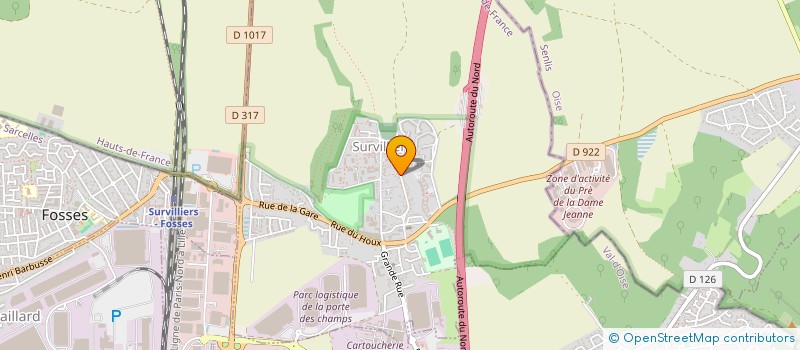 localisation de l'entreprise LES VOYAGEURS ROUTIERS DU DESERT  SURVILLIERS