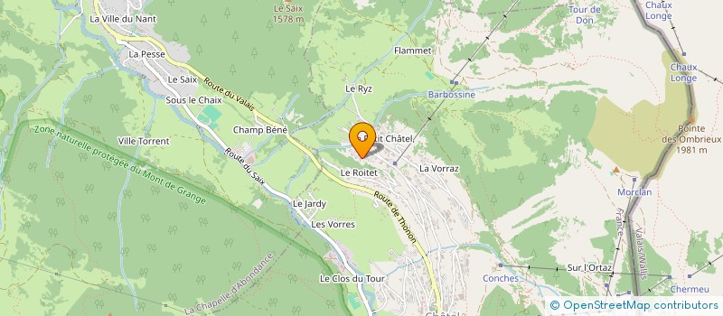 localisation de l'entreprise LES VUARGNES à CHATEL