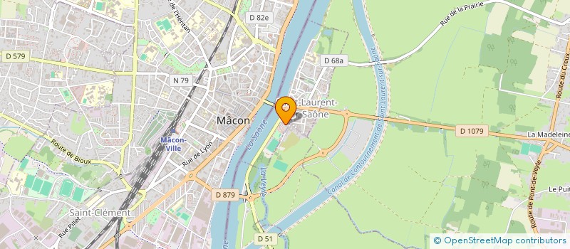 localisation de l'entreprise LES VUES DE SAONE  SAINT-LAURENT-SUR-SAONE