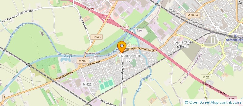 localisation de l'entreprise LES WAM'S à ERQUINGHEM-LYS
