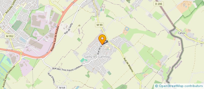 localisation de l'entreprise LES WANA  SAILLY-LEZ-LANNOY