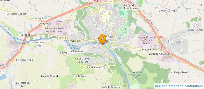 localisation de l'entreprise LES WEEK-ENDS DE LA CHAPELLE  JOSSELIN