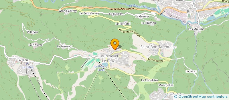 localisation de l'entreprise LES YETIS à COURCHEVEL