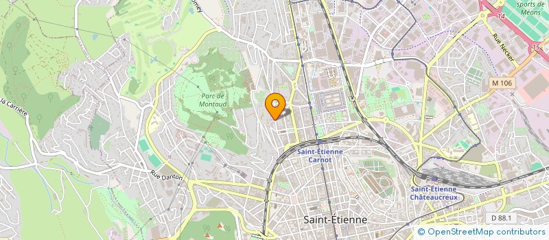 localisation de l'entreprise LES YEUX BLEUS  SAINT-ETIENNE