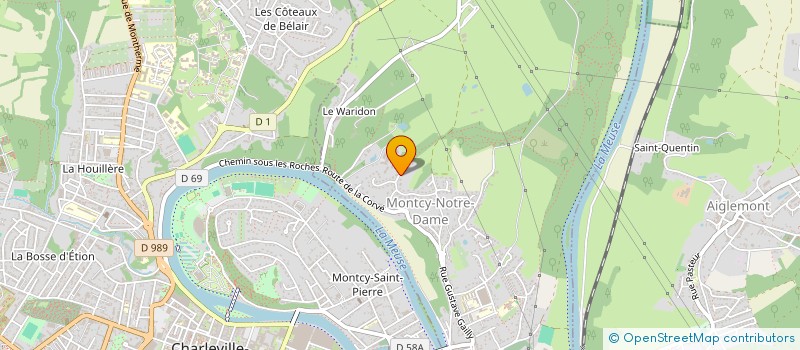 localisation de l'entreprise LES YEUX BLEUS  MONTCY-NOTRE-DAME