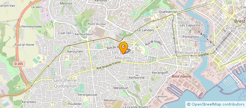 localisation de l'entreprise LES YEUX CREUX à BREST
