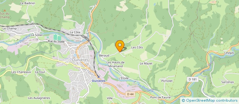 localisation de l'entreprise LES YEUX D'ELSA  DUNIERES