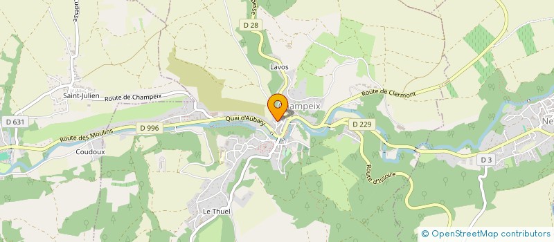 localisation de l'entreprise LES YEUX DE BEAUREGARD  CHAMPEIX