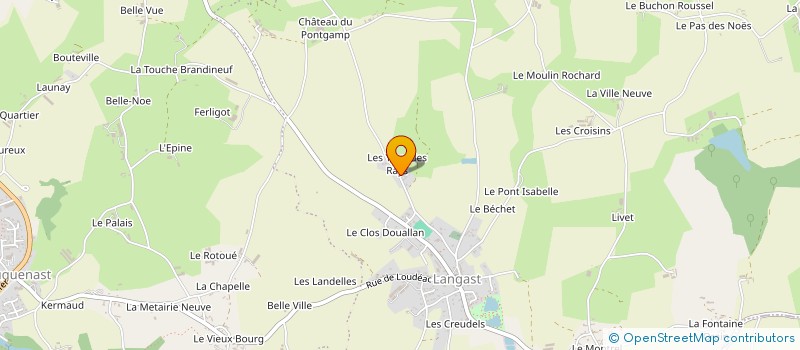 localisation de l'entreprise LES YEUX DES RAYS  PLOUGUENAST-LANGAST