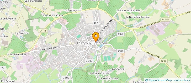 localisation de l'entreprise LES YEUX FERMES  LE LOROUX-BOTTEREAU