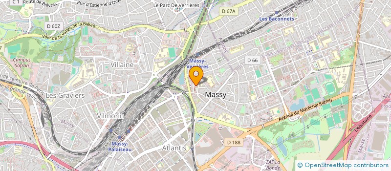 localisation de l'entreprise LES YEUX POUR ENTENDRE - CENTRE SOCIOCULTUREL DES SOURDS ET ENTENDANTS à MASSY