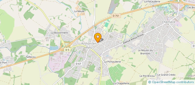 localisation de l'entreprise LES Z'ABEILLES DES POTAGERS  CHAUMES-EN-RETZ