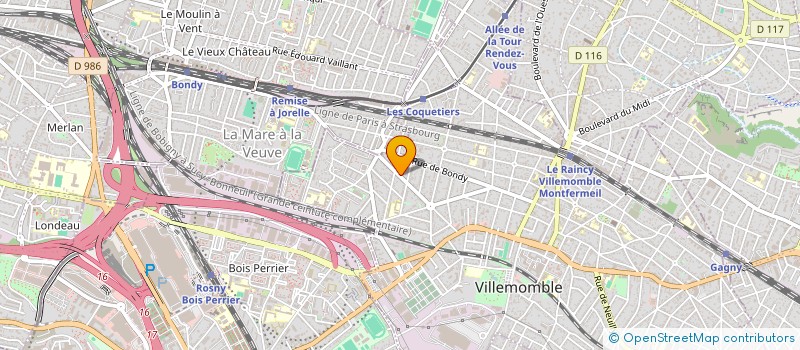 localisation de l'entreprise LES Z'ARTS AND CO à VILLEMOMBLE