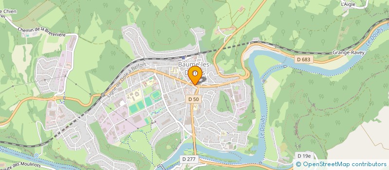 localisation de l'entreprise LES Z'ILES EM'BAUME  BAUME-LES-DAMES