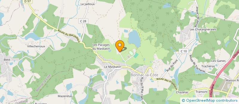 localisation de l'entreprise LES Z'ILLUMINES DE LA BASSE COTE à BONNAC-LA-COTE