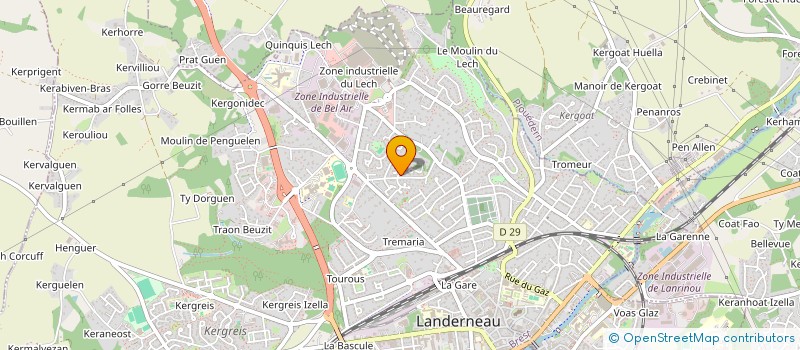 localisation de l'entreprise LES ZACROS DU LOTO ASSOCIATIF EN FINISTE à LANDERNEAU