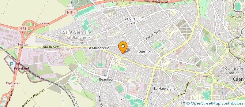 localisation de l'entreprise LES ZAZOUS à CAEN