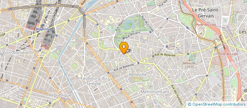 localisation de l'entreprise LES ZEBRES DE BELLEVILLE  PARIS