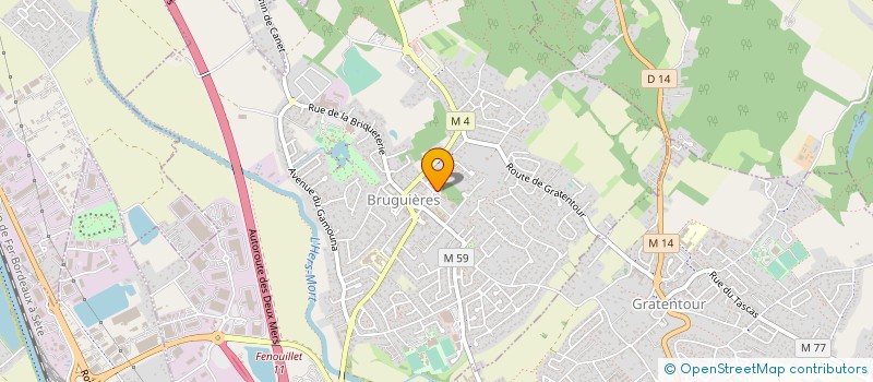 localisation de l'entreprise LES ZEBRES DU PATIO  BRUGUIERES