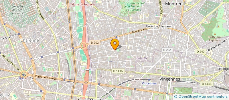 localisation de l'entreprise LES ZELES DE LA RE-CREATION à MONTREUIL