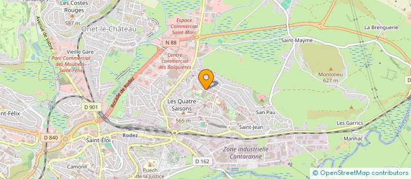 localisation de l'entreprise LES ZHAPPY 12 à ONET-LE-CHATEAU