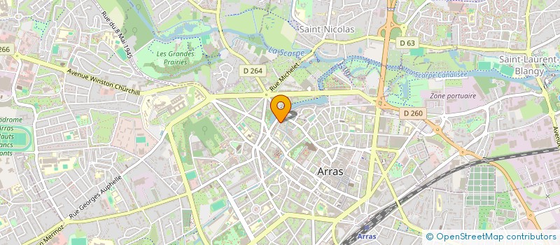 localisation de l'entreprise LES ZINGUEURS ASSOCIES à ARRAS