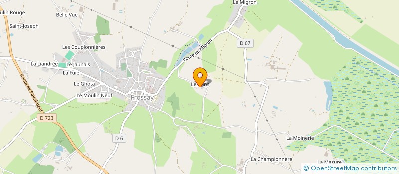 localisation de l'entreprise LES ZINZINS DU CANAL  FROSSAY