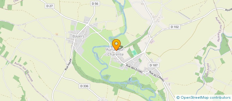 localisation de l'entreprise LES ZYGS'ENSCENE  AUNAC-SUR-CHARENTE