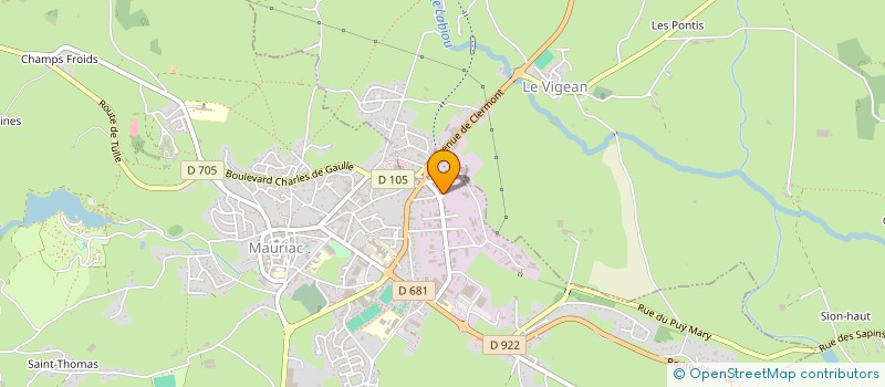 localisation de l'entreprise LES2GARES à MAURIAC