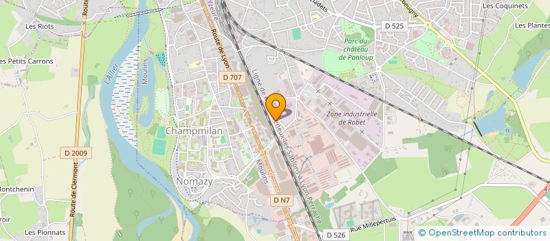 localisation de l'entreprise LES3J  YZEURE