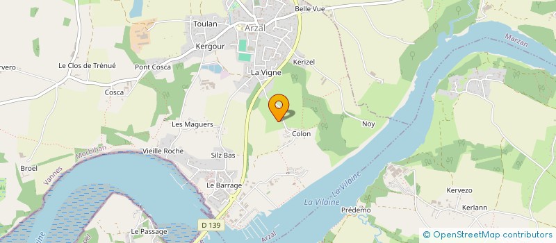 localisation de l'entreprise LESAGE  ARZAL