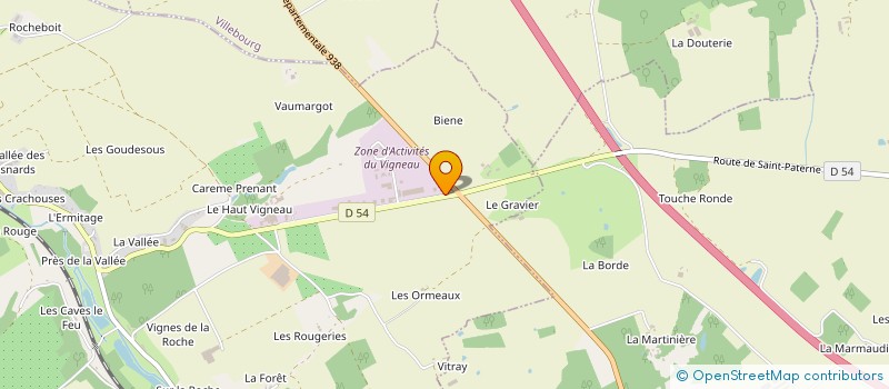 localisation de l'entreprise LESAGE ET RICHARDEAU  SAINT-PATERNE-RACAN