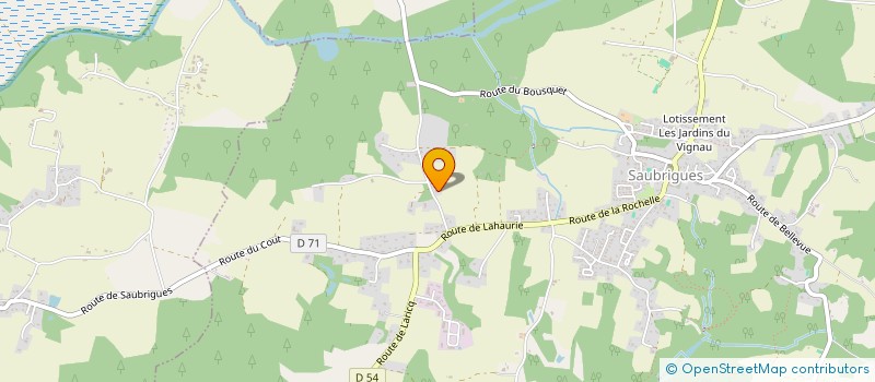 localisation de l'entreprise LESCARRERES  SAUBRIGUES