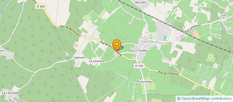 localisation de l'entreprise LESCARRET PAYSAGE  VERTHEUIL