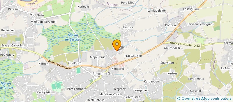 localisation de l'entreprise LESCORS DESIGN  PENMARCH