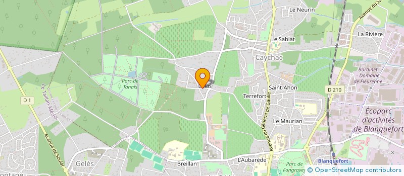 localisation de l'entreprise LESCOS ET FILS à BLANQUEFORT