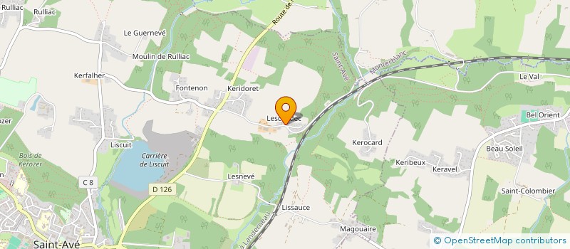 localisation de l'entreprise LESCOUEDEC  SAINT-AVE