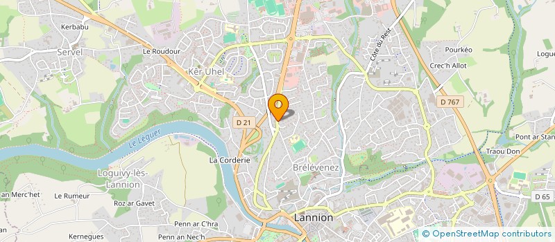 localisation de l'entreprise LESCOUET-LECHUER-DAUPHIN-MAHE  LANNION