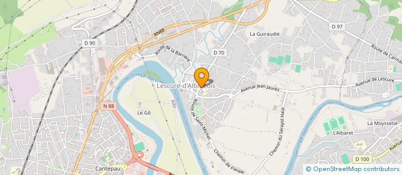 localisation de l'entreprise LESCURE EVASION  LESCURE-D'ALBIGEOIS