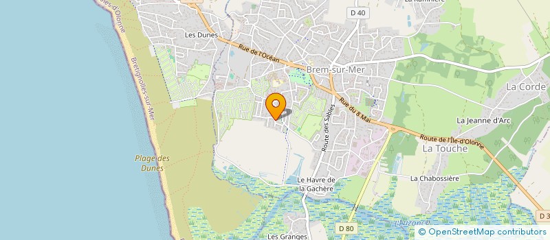 localisation de l'entreprise LESCURE HERVE ET PATRICIA à BREM-SUR-MER