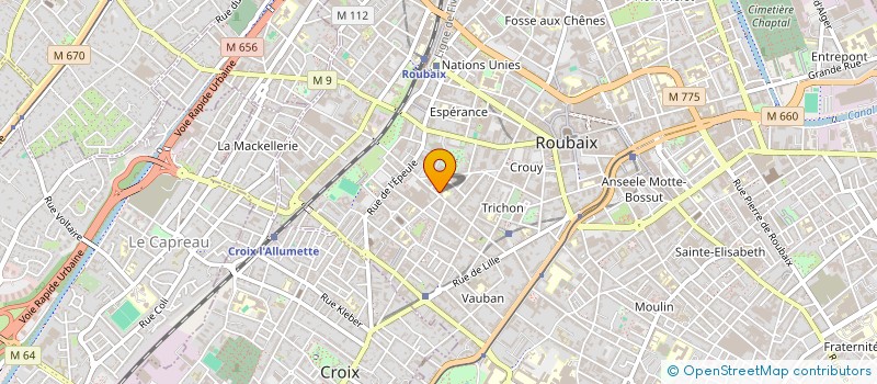 localisation de l'entreprise LESFOLLYS59 à ROUBAIX