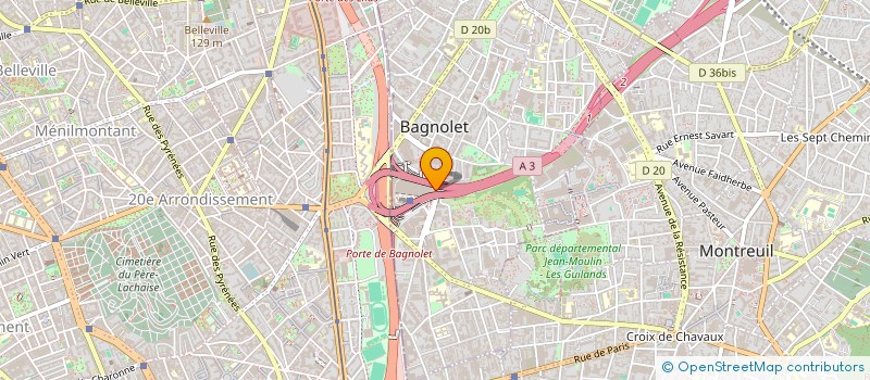 localisation de l'entreprise LESI AUDIO à BAGNOLET