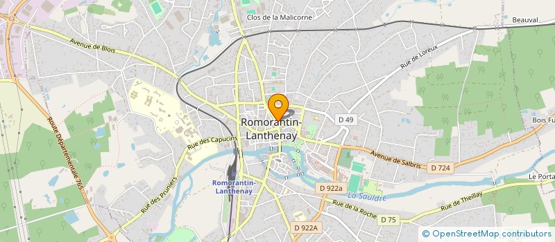 localisation de l'entreprise LESIRE à ROMORANTIN-LANTHENAY