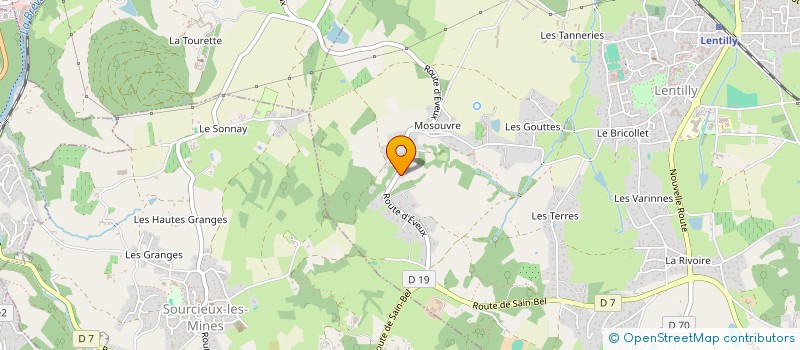 localisation de l'entreprise LESLIEES  LENTILLY