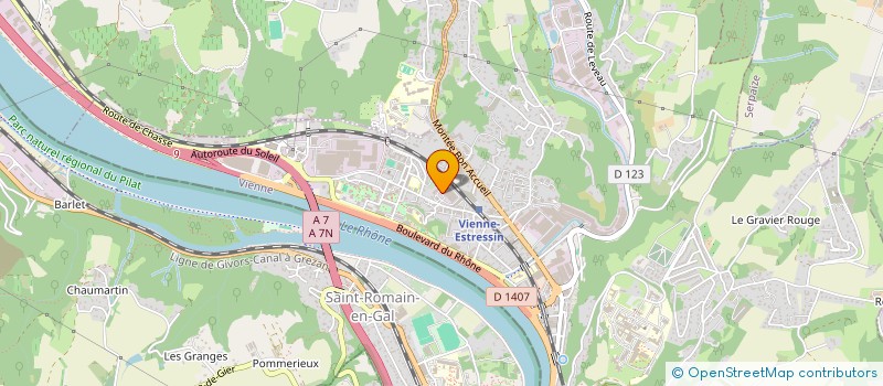 localisation de l'entreprise LESM  VIENNE