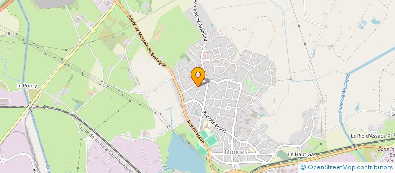 localisation de l'entreprise LESMONTS  DONGES