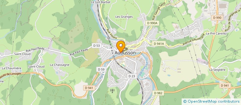 localisation de l'entreprise LESNISSENSI à AUBUSSON