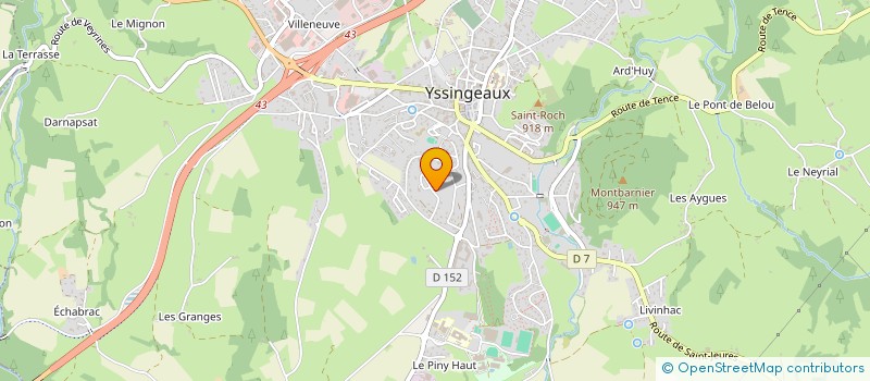 localisation de l'entreprise LESPINAT GERENTES  YSSINGEAUX