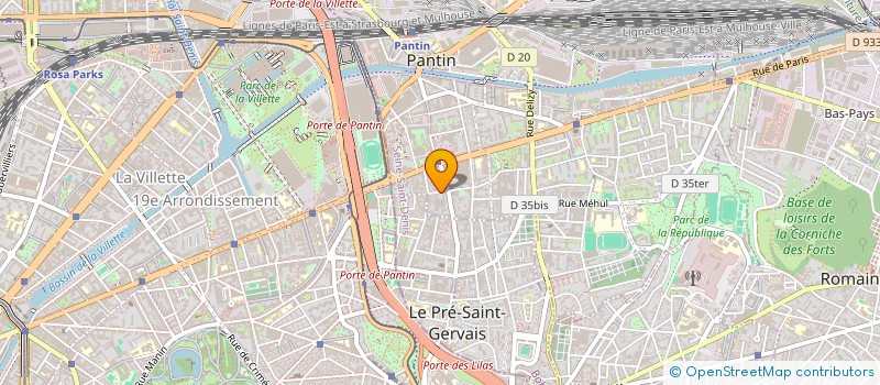 localisation de l'entreprise LESPLUMESFUNERAIRES  PANTIN